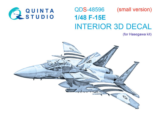 Quinta Studio QDS-48596 1:48 McDonnell F-15E 3D-Printed & coloured Interior on decal paper