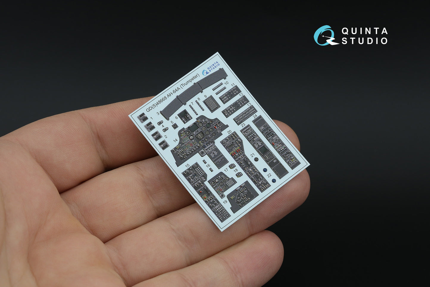 Quinta Studio QDS-48668 1:48 Bell/Boeing AH-64A Apache 3D-Printed & coloured Interior