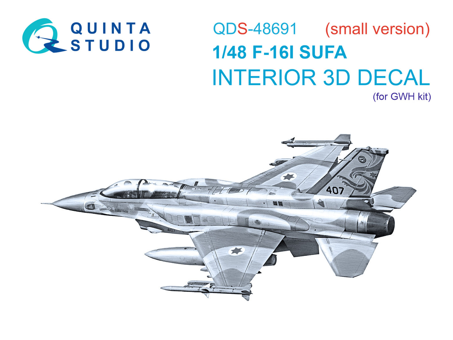 Quinta Studio QDS-48691 1:48 Lockheed-Martin F-16I SUFA 3D-Printed & coloured Interior