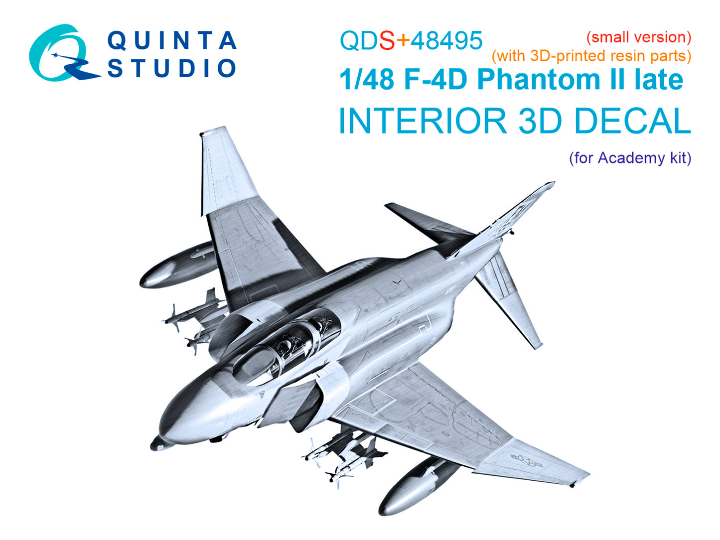 Quinta Studio QDS+48495 1:48 F-4D late Phantom II 3D-Printed coloured Interior