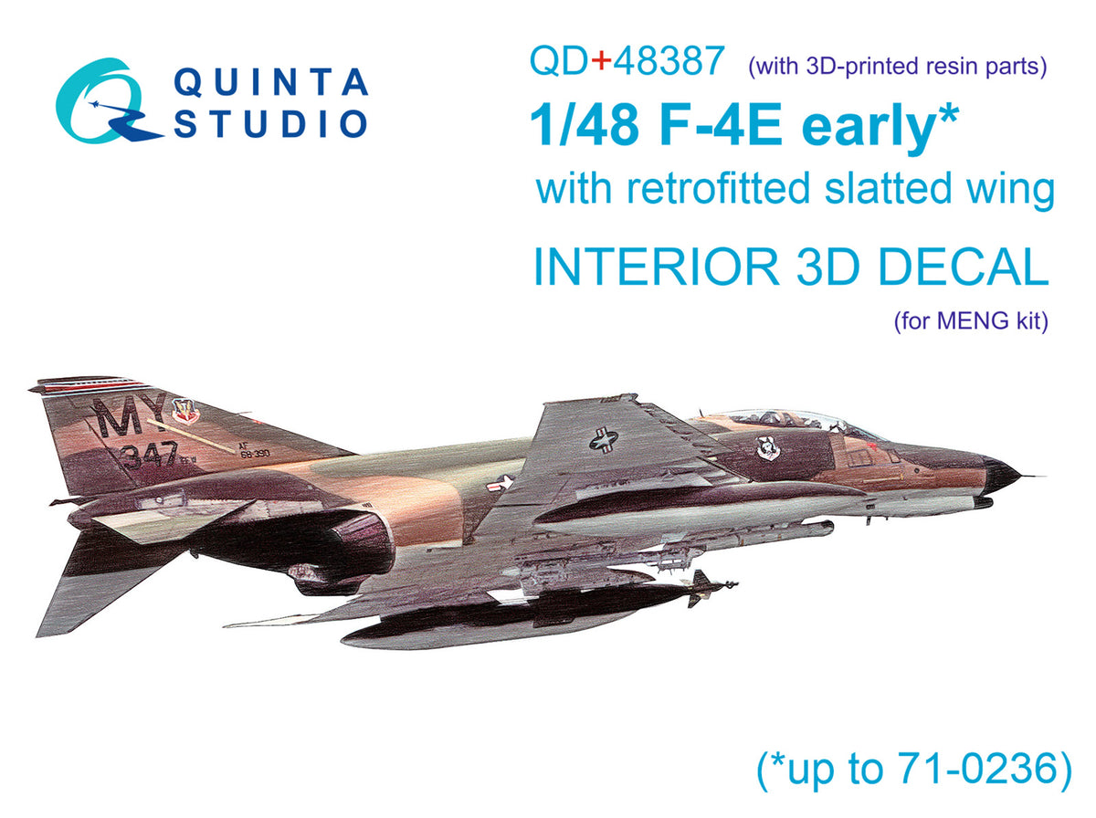 Quinta Studio QD+48387 1:48 McDonnell F-4E Phantom early with slatted wing