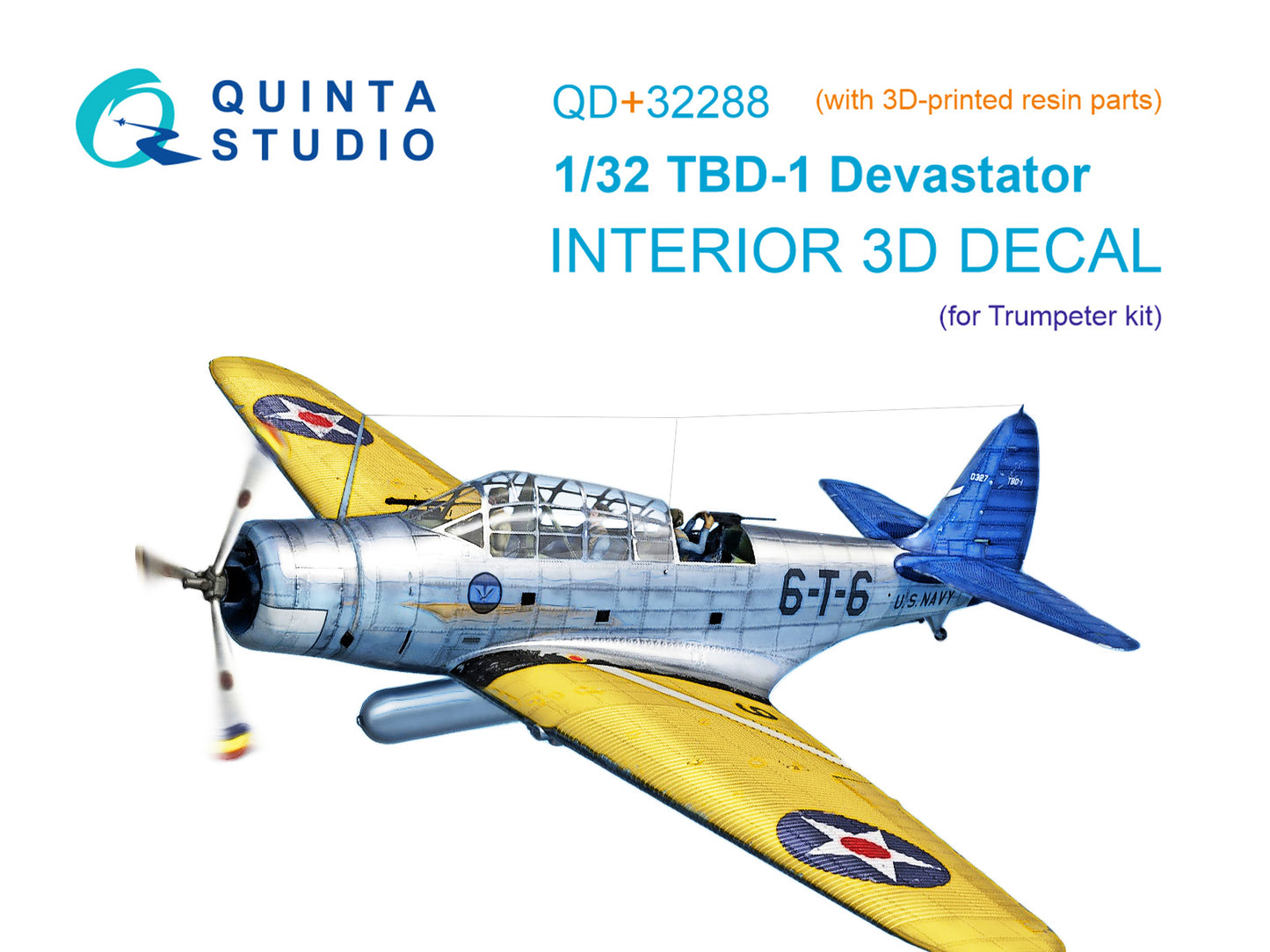 Quinta Studio QD+32288 1:32 Douglas TBD-1 Devastator 3D-Printed & coloured Interior
