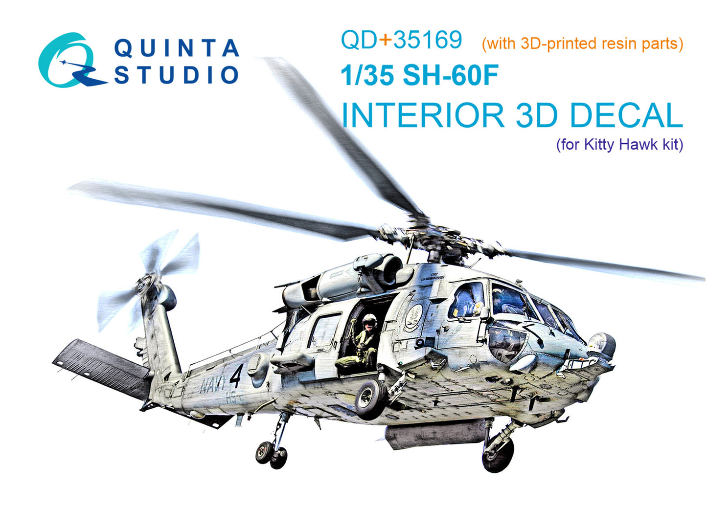 Quinta Studio QD+35169 1:35 Sikorsky SH-60F Seahawk 3D-Printed & coloured Interior