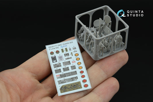 Quinta Studio QD+35177 1:35 GMC DUKW-353 3D-Printed & coloured Interior on decal paper