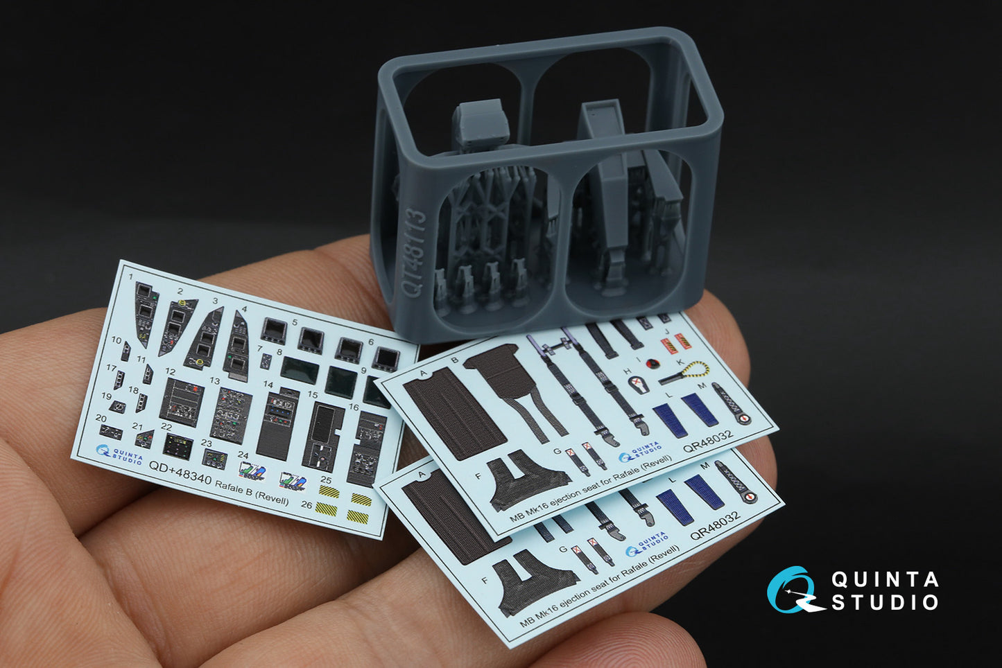 Quinta Studio QD+48340 1:48 Dassault_Rafale B 3D-Printed & coloured Interior