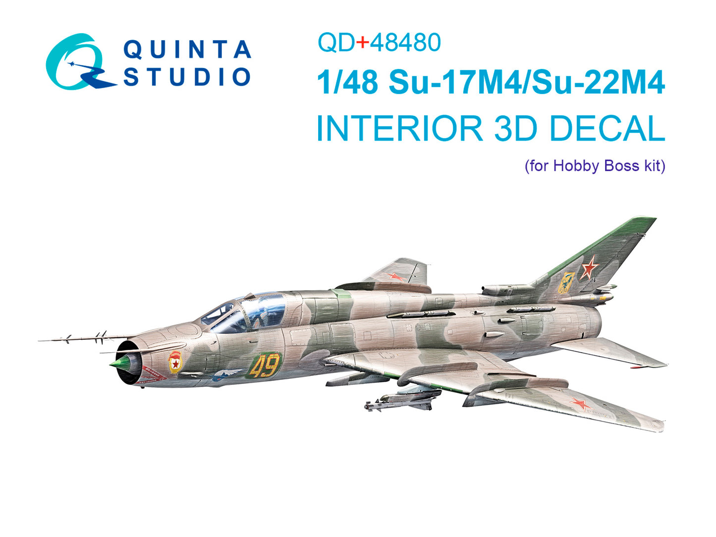 Quinta Studio QD+48480 1:48 Sukhoi Su-17M4/Su-22M4 3D-Printed & coloured Interior