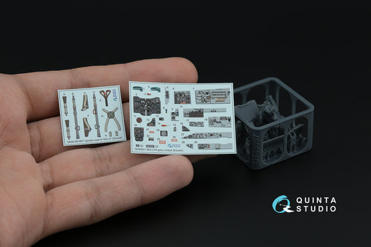 Quinta Studio QD+48551 1:48 Mikoyan MiG-21R (grey cockpit panels) 3D-Printed & coloured