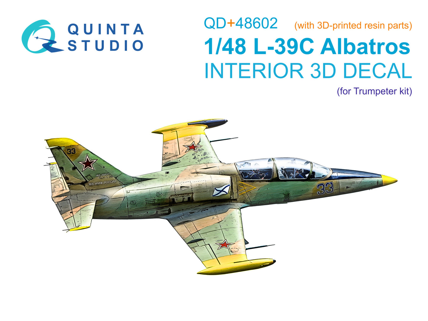 Quinta Studio QD+48602 1:48 Aero L-39C 3D-Printed & coloured Interior