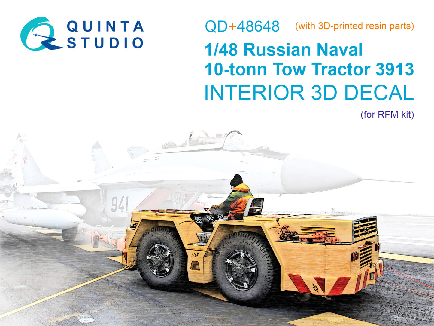 Quinta Studio QD+48648 1:48 Russian naval tow tractor 3913 3D-Printed & coloured Interior
