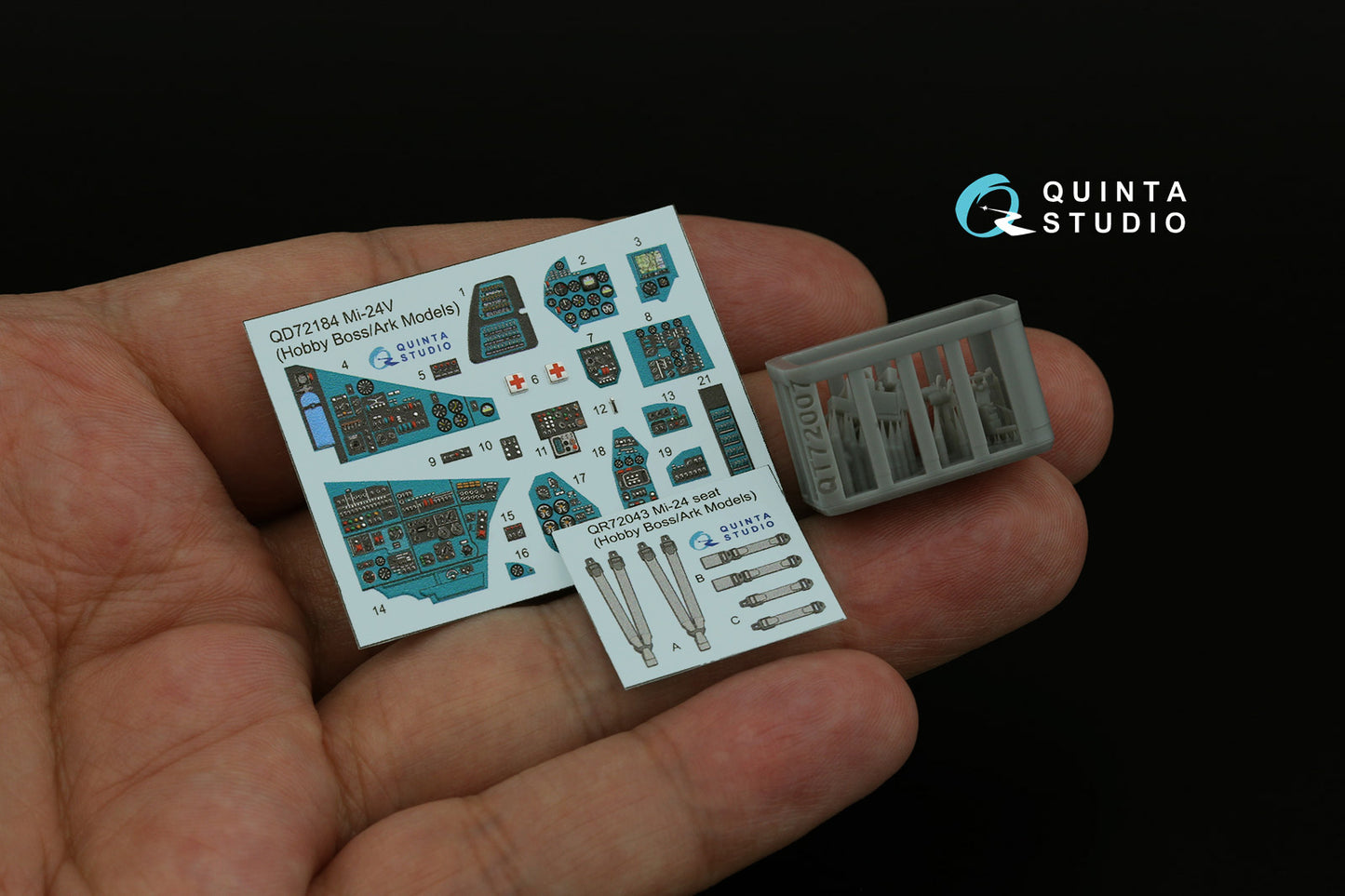 Quinta Studio QD+72184 1:72 Mil Mi-24V 3D-Printed & coloured Interior