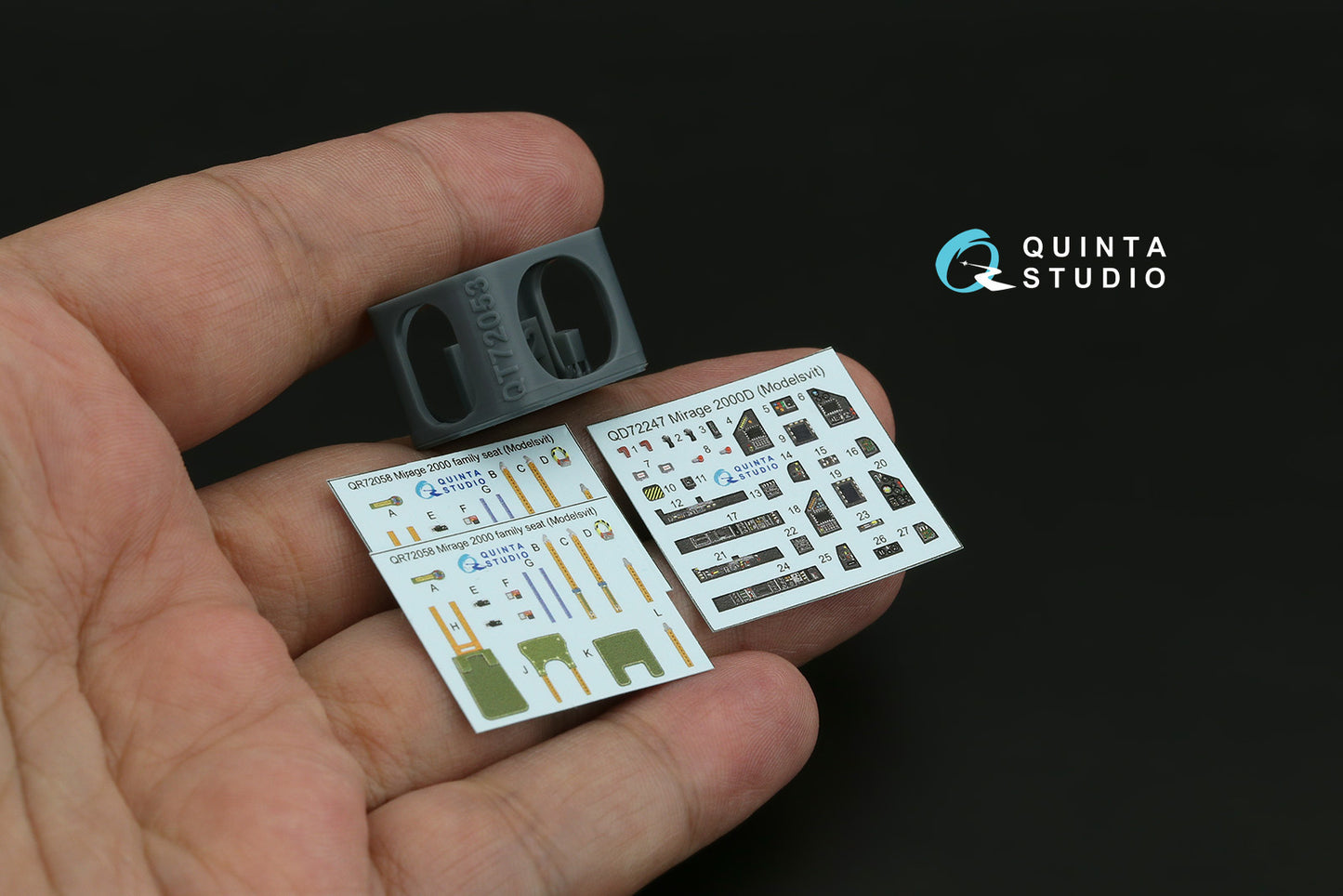Quinta Studio QD+72247 1:72 Dassault Mirage 2000D 3D-Printed & coloured Interior