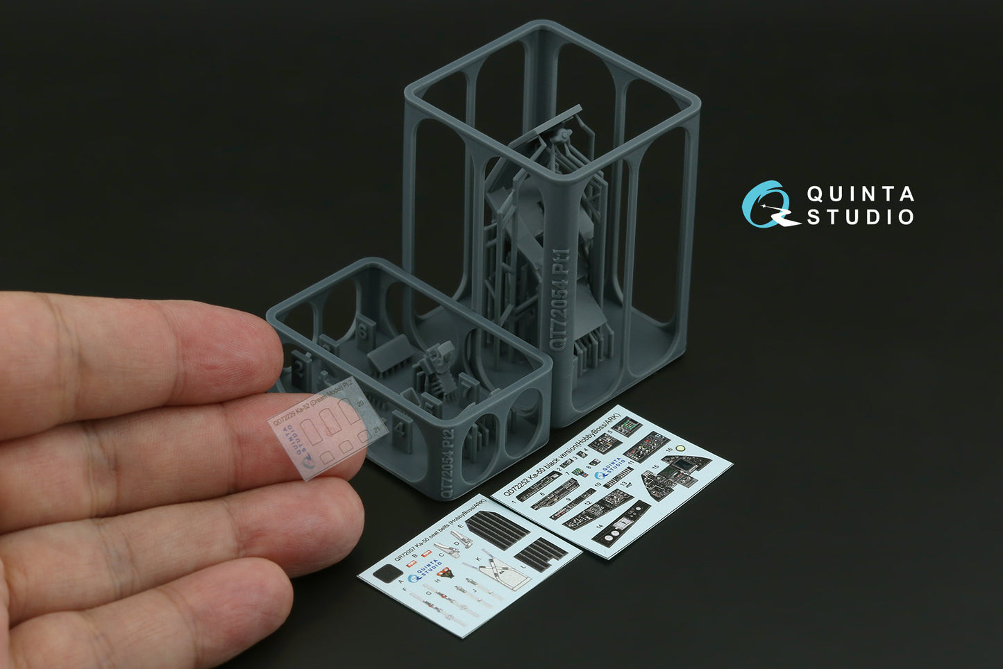 Quinta Studio QD+72252 1:72 Kamov Ka-50 (black panels) 3D-Printed & coloured Interior