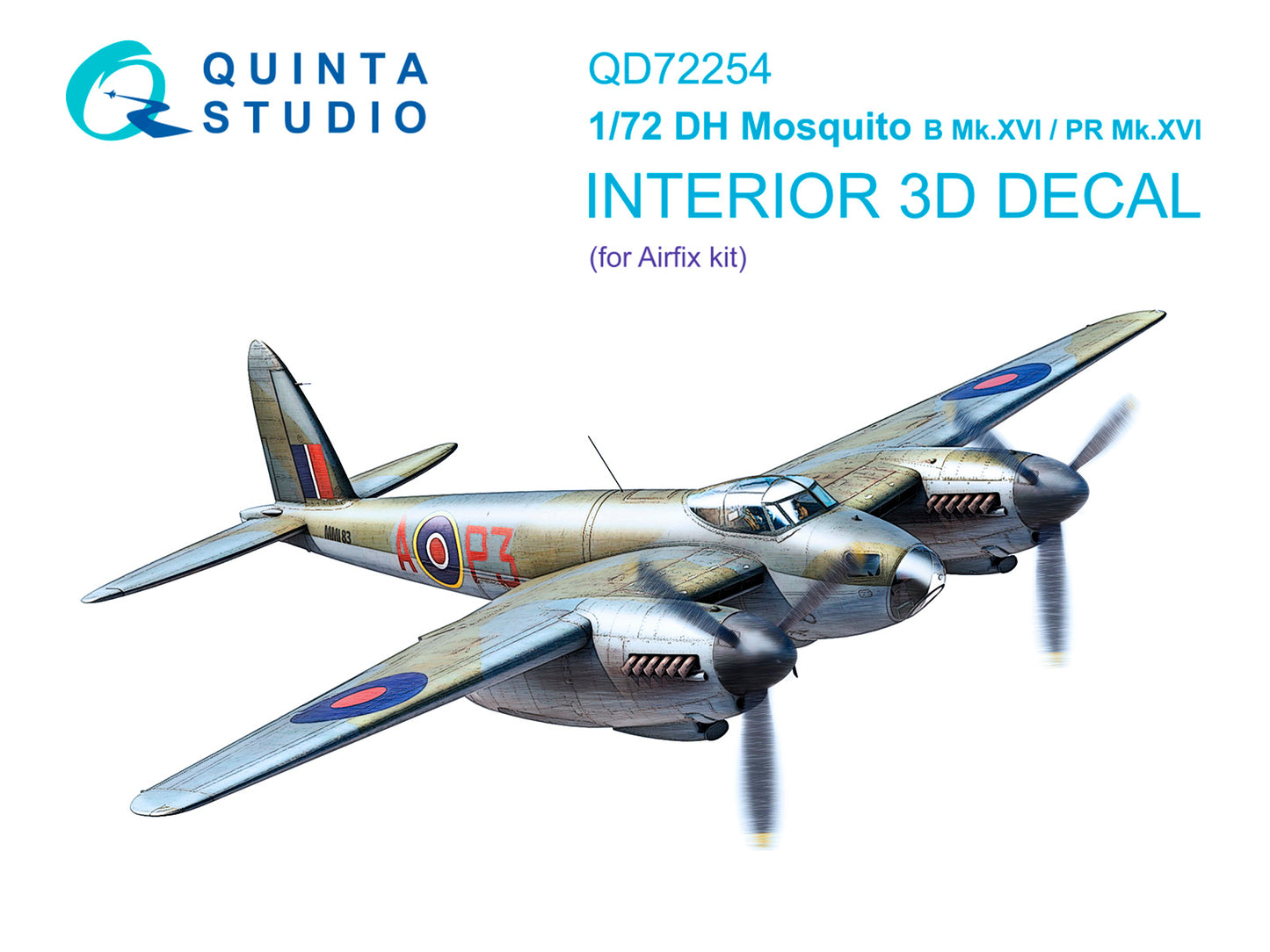 Quinta Studio QD+72254 1:72 de Havilland Mosquito B Mk.XVI/PR.XVI 3D-Printed & coloured Interior