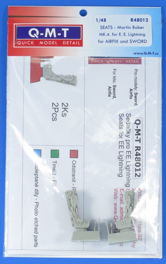 Q-M-T R48012 1:48 BAC/EE Lightning F.1/Mk.4/Mk.5 Martin-Baker Mk.4