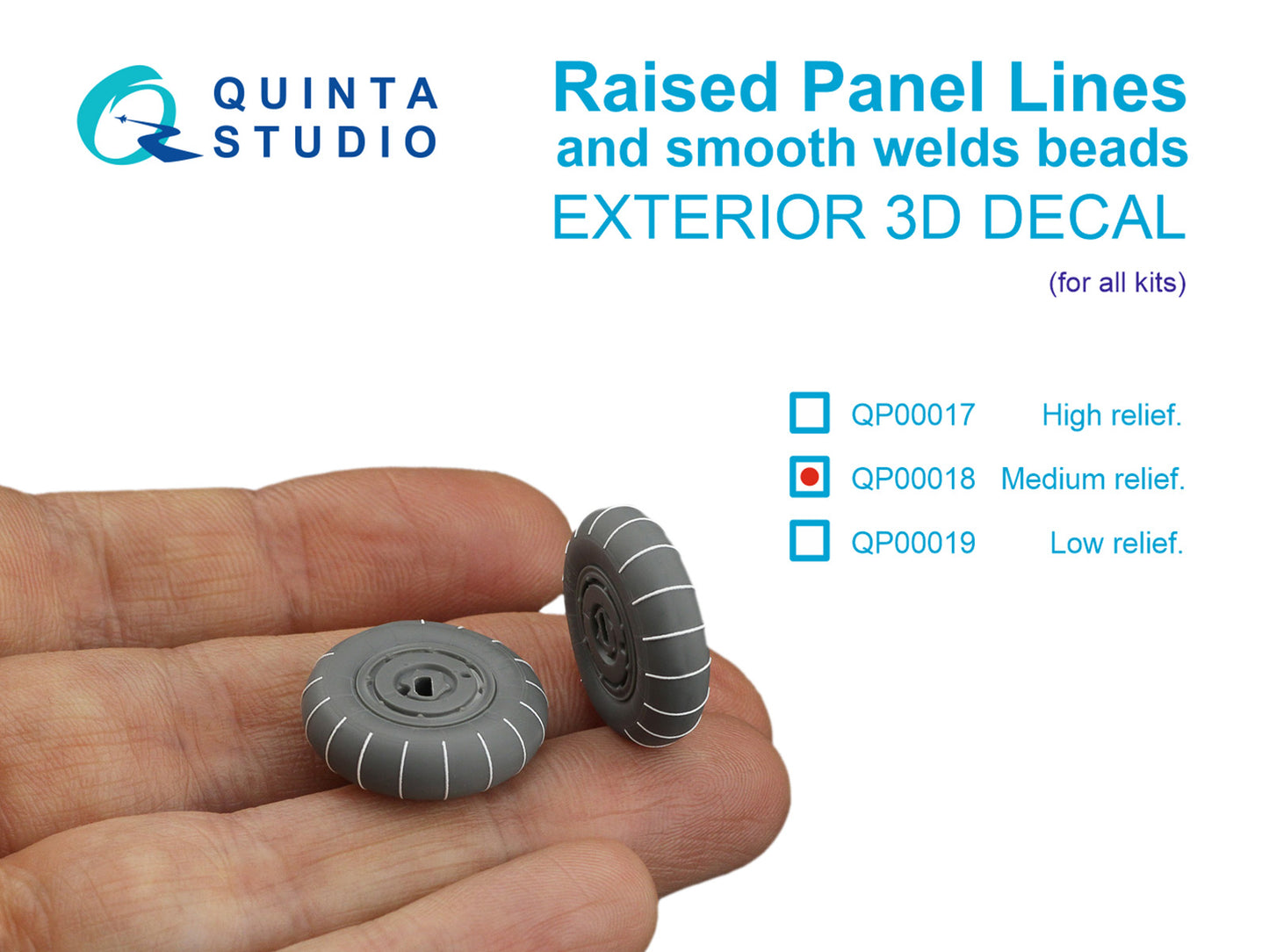 Quinta Studio QP00018 Raised panel lines and smooth welds, Medium relief