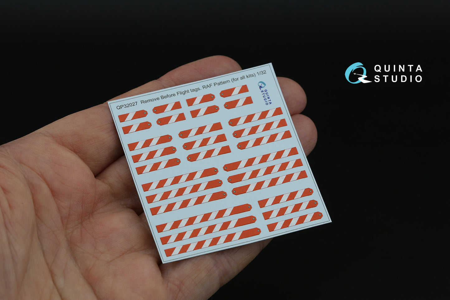 Quinta Studio QP32027 1:32 'Remove Before Flight' RAF tags, 29 Pcs