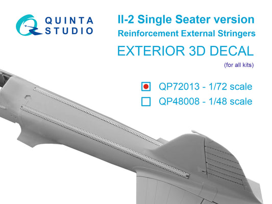 Quinta Studio QP72013 1:72 Ilyushin IL-2 (single seater) reinforcement external stringers