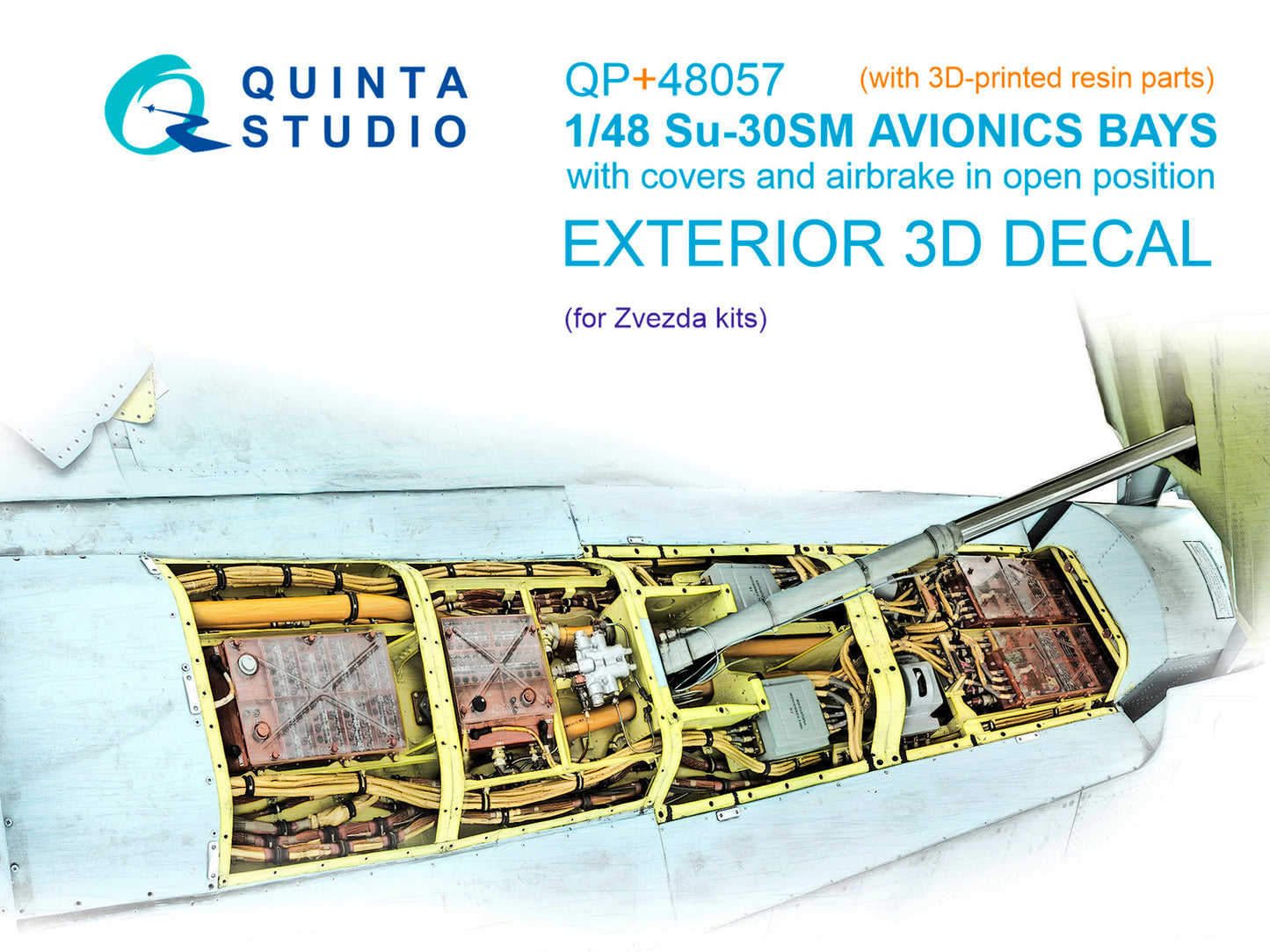 Quinta Studio QP+48057 1:48 Sukhoi Su-30SM Air Brake Bay with Avionics & Circuit Breaker Panels
