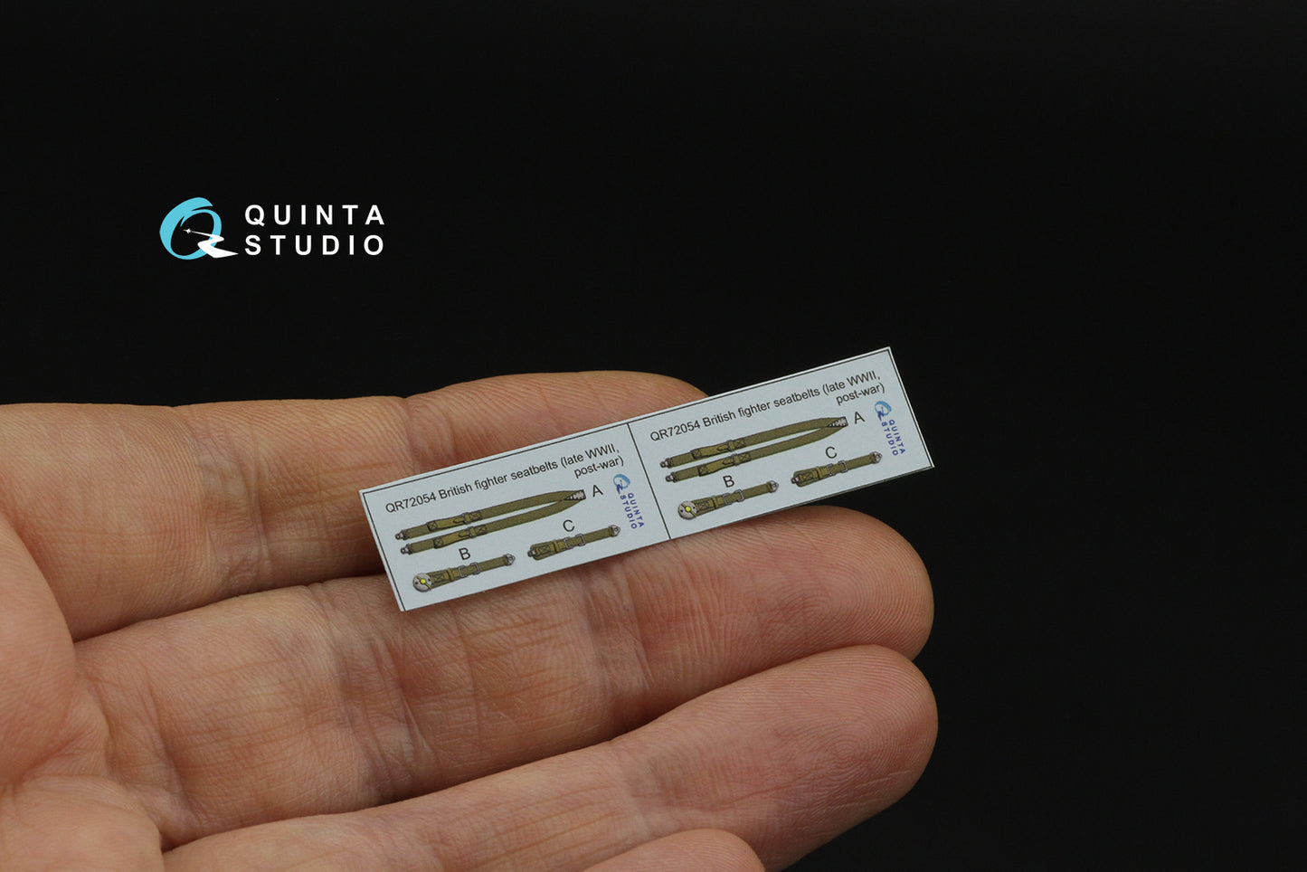 Quinta Studio QR72054 1:72 British Fighter Seatbelts, Late WWII - Post-war (for 2 seats)