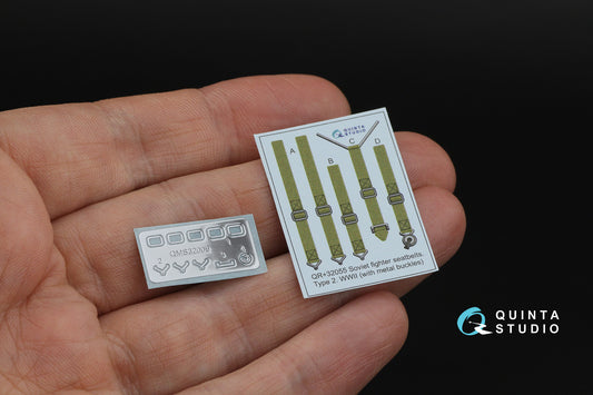 Quinta Studio QR+32055 1:32 WWII Red Army AF Seatbelts Type 2 (with metal buckles)