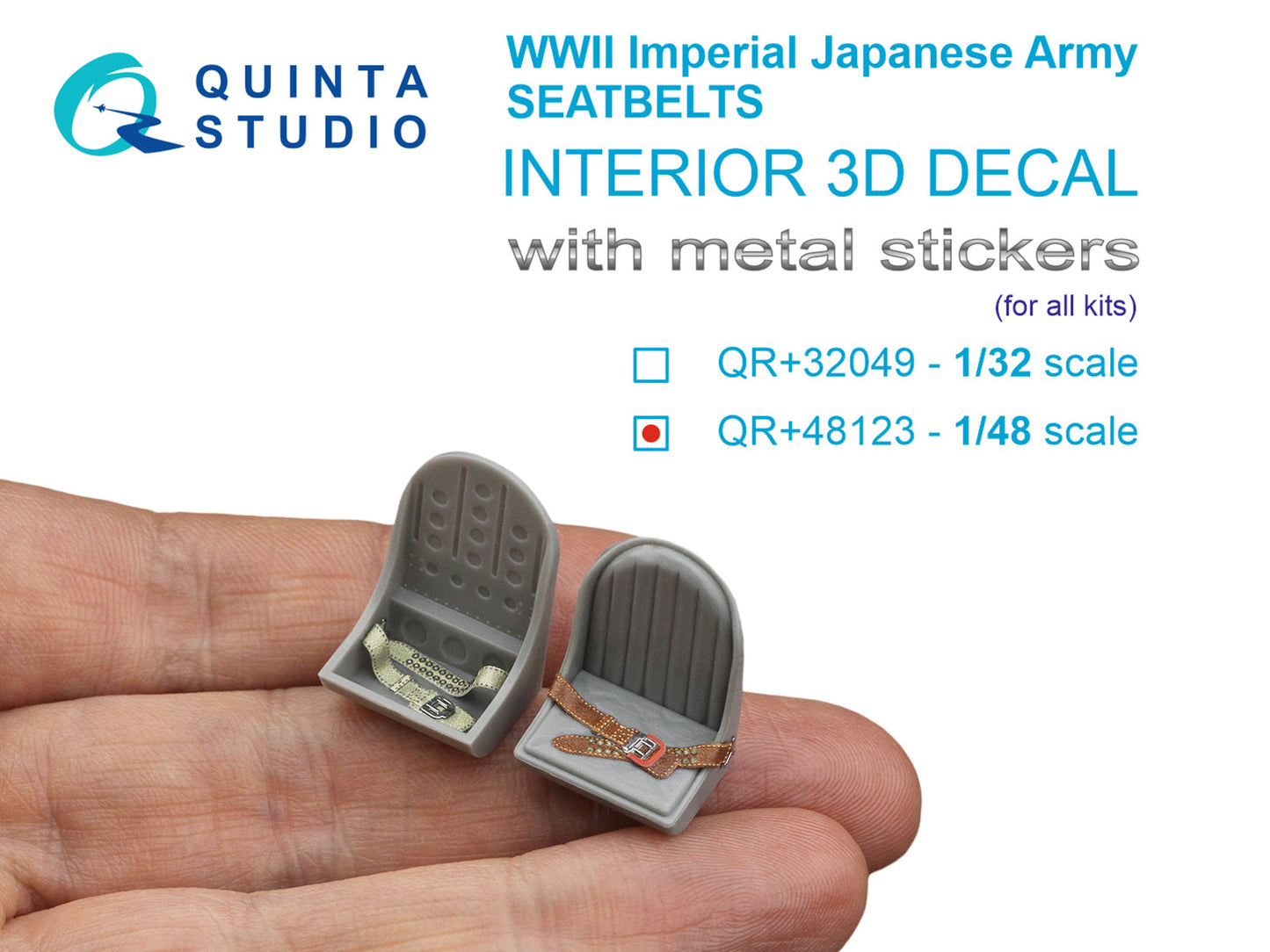 Quinta Studio QR+48123 1:48 WWII Imperial Japanese Army seat belts (with metal buckles)