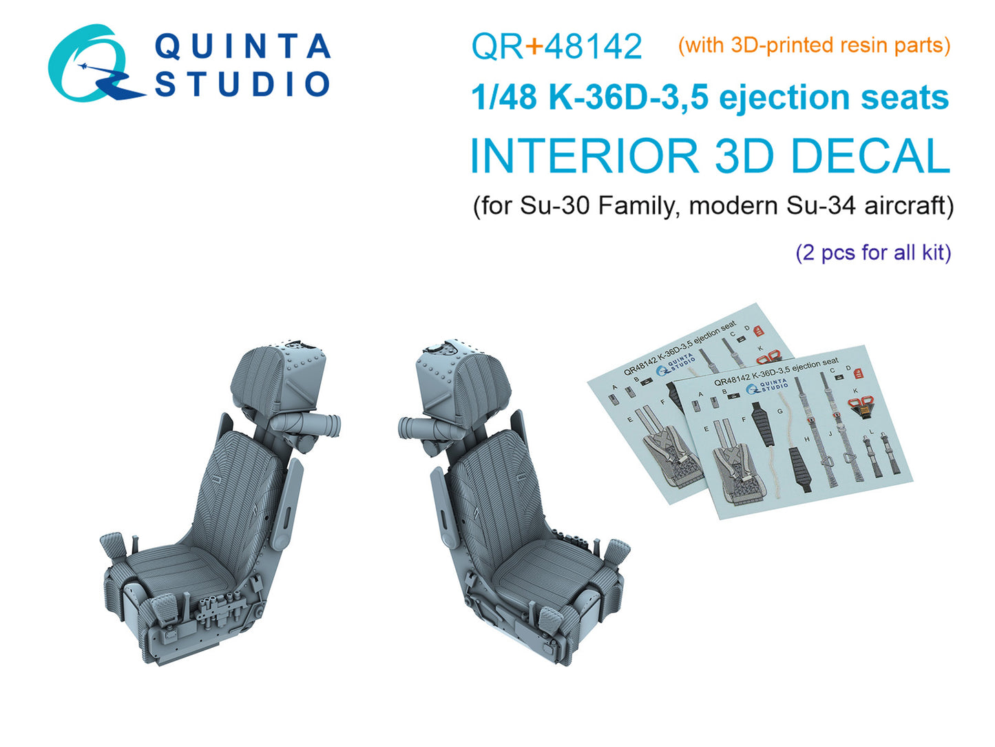 Quinta Studio QR+48142 1:48 K-36D-3,5 ejection seats, 2 pcs
