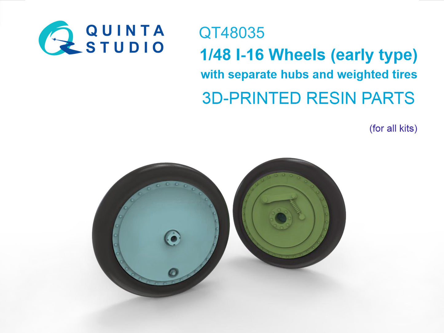 Quinta Studio QT48035 1:48 Polikarpov I-16 Wheels (early type)