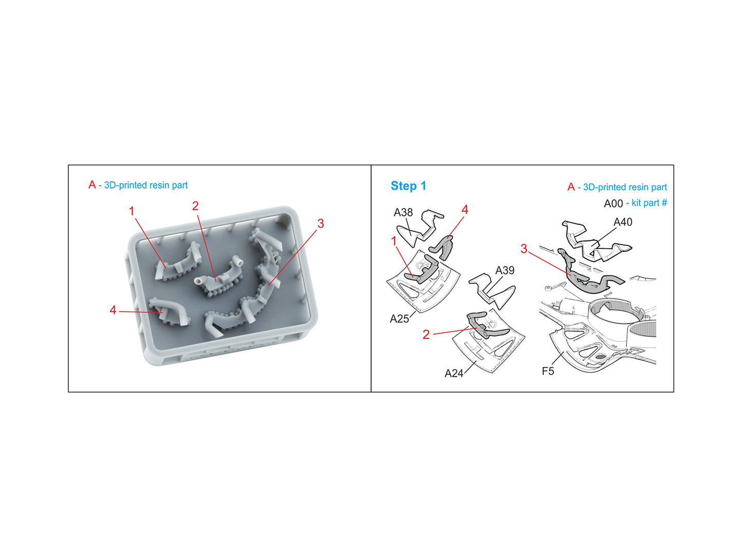 Quinta Studio QT48039 1:48 Polikarpov I-16 type 5, Exhaust pipes