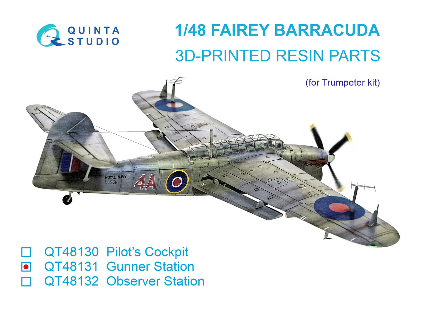 Quinta Studio QT48131 1:48 Fairey Barracuda Mk.II Gunner Station