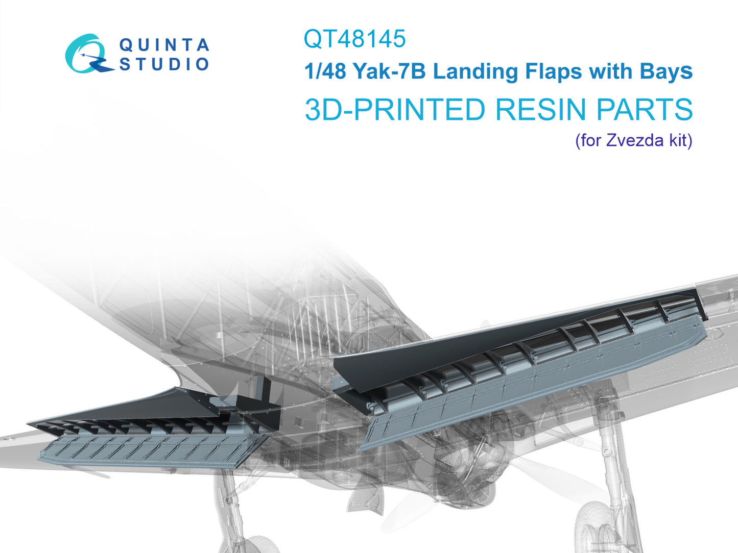 Quinta Studio QT48145 1:48 Yakovlev Yak-7B Landing Flaps with Bays