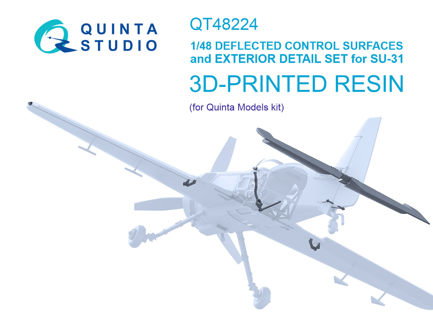 Quinta Studio QT48224 1:48 Sukhoi Su-31 Deflected Control Surfaces And Exterior Detail Set