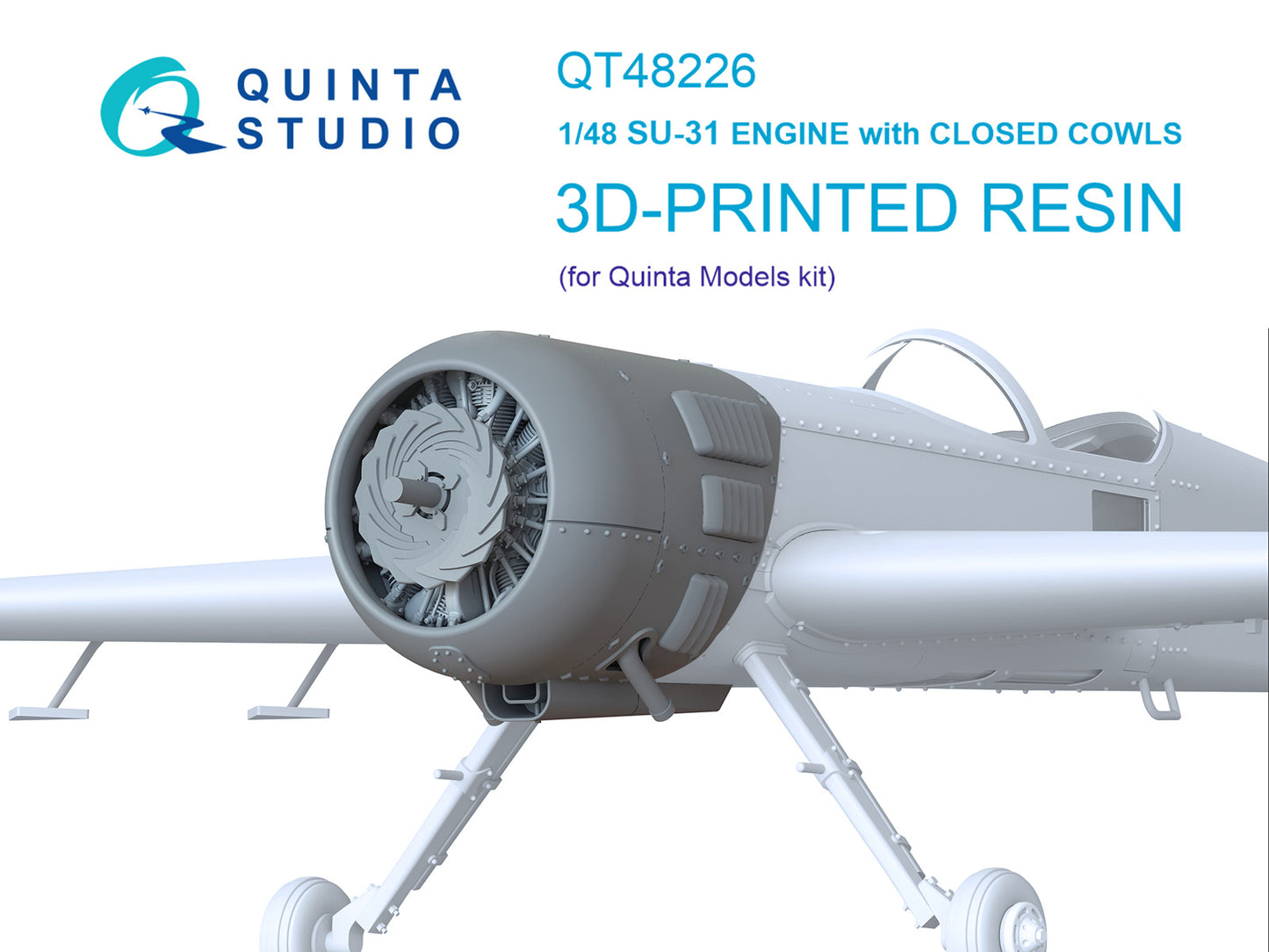 Quinta Studio QT48226 1:48 Sukhoi Su-31 Engine With Closed Cowls