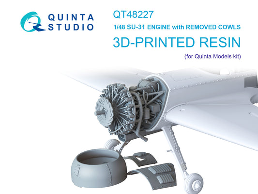 Quinta Studio QT48227 1:48 Sukhoi Su-31 Engine With Removed Cowls