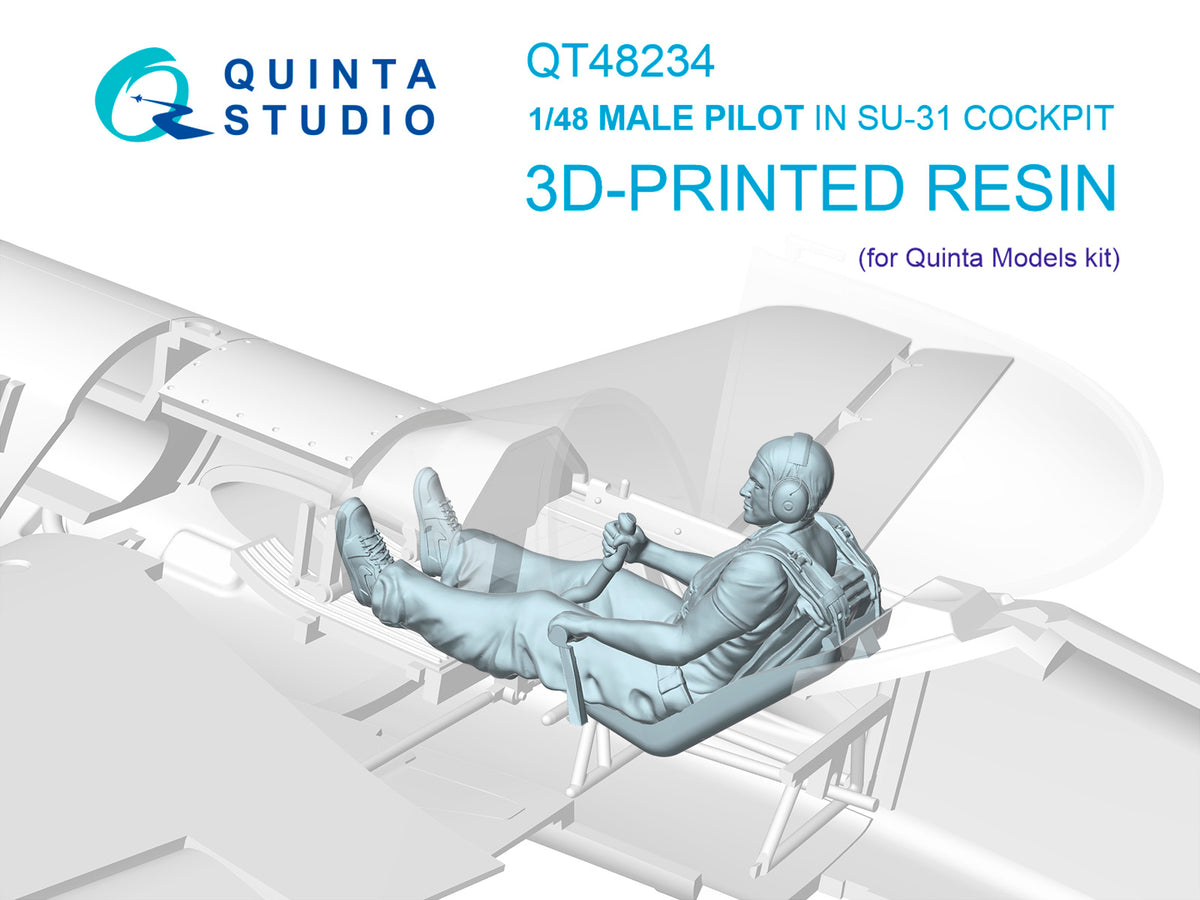 Quinta Studio QT48234 1:48 Male pilot sitting in Sukhoi Su-31