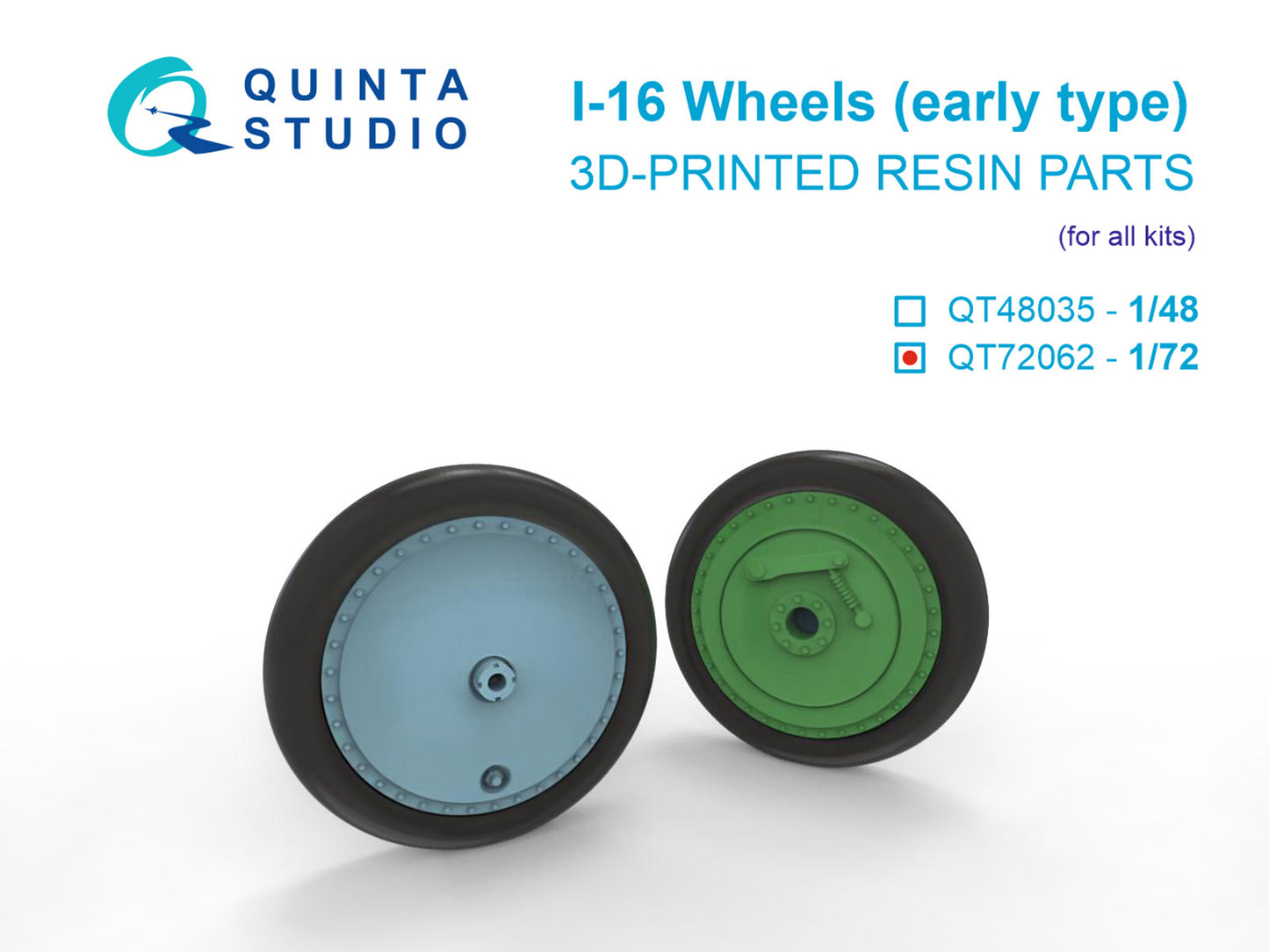 Quinta Studio QT72062 1:72 Polikarpov I-16 Wheels (early type)