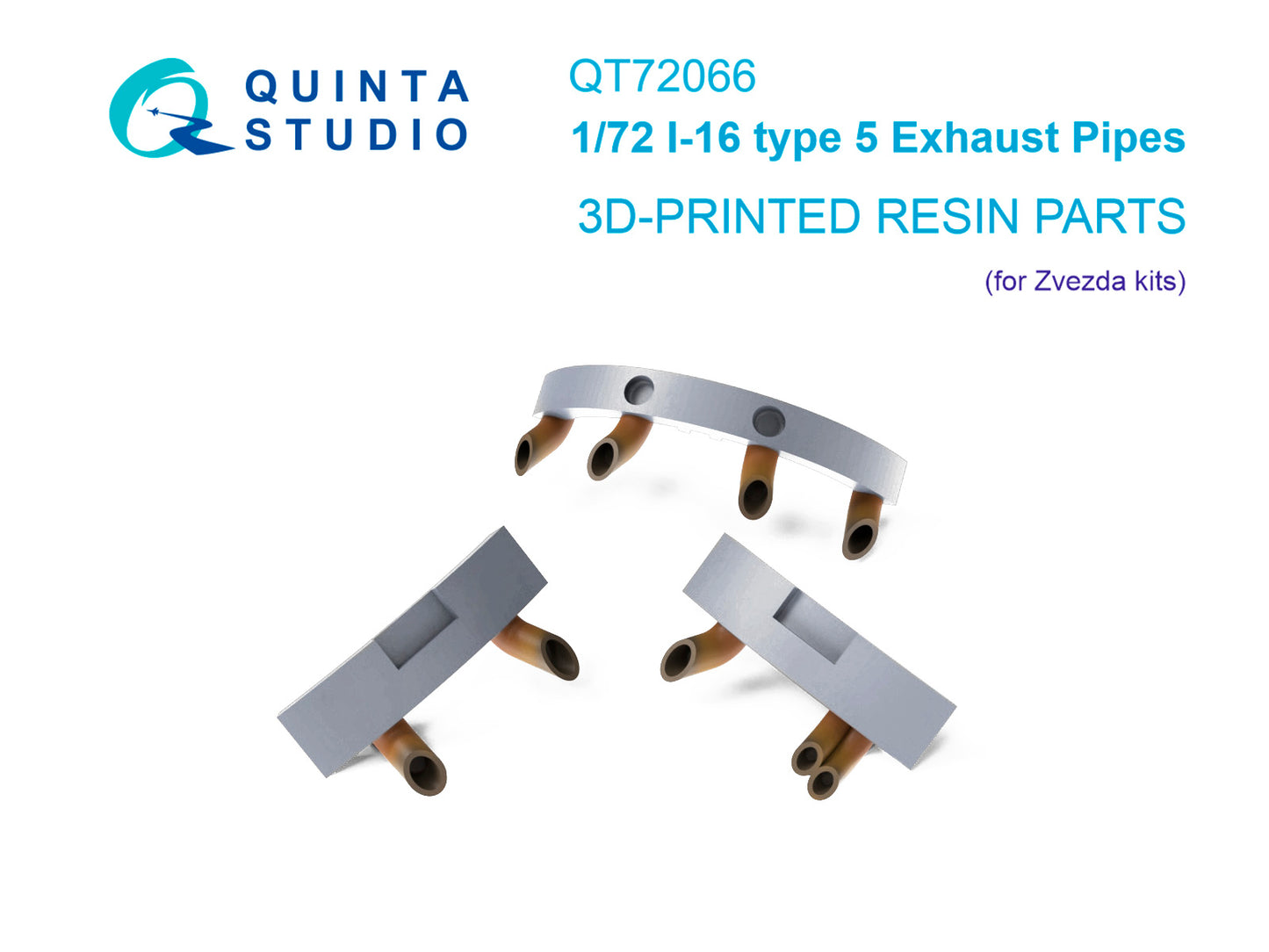 Quinta Studio QT72066 1:72 Polikarpov I-16 type 5, Exhaust pipes