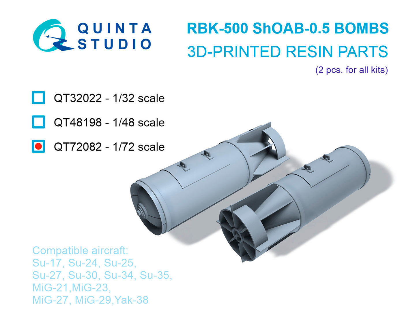 Quinta Studio QT72082 1:72 RBK-500 ShOAB-0.5 Bombs