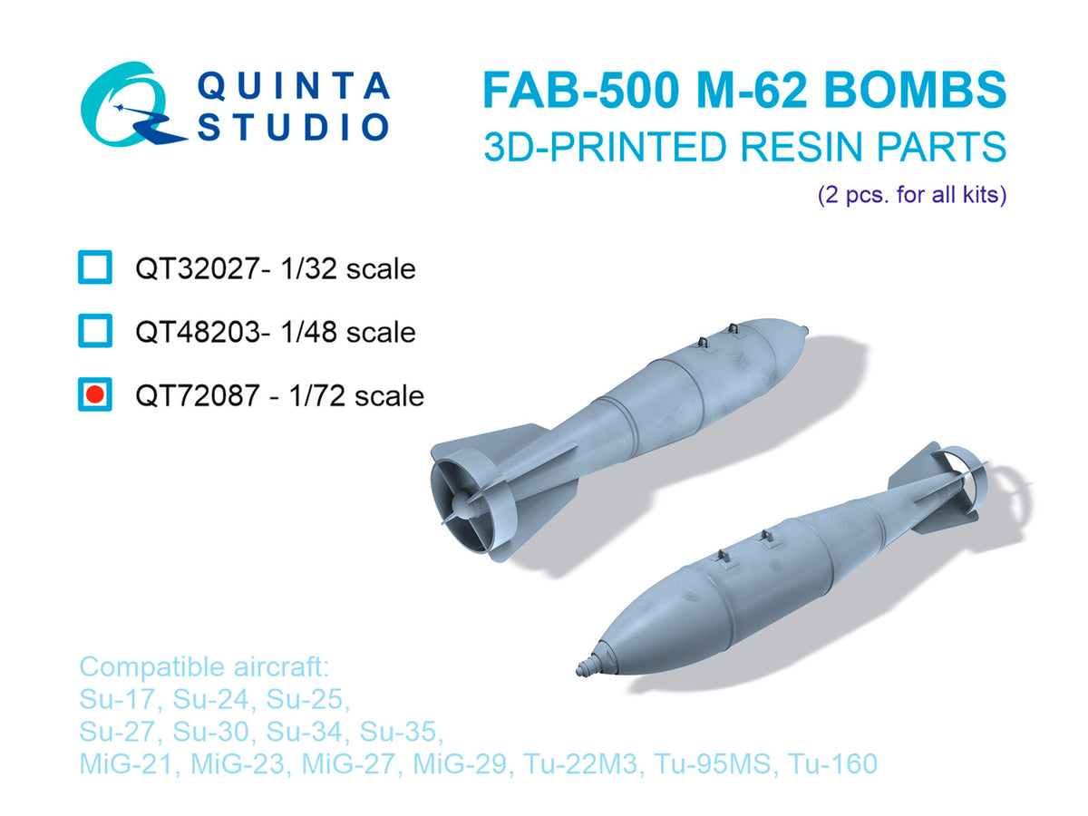 Quinta Studio QT72087 1:72 FAB-500 M-62 Bombs