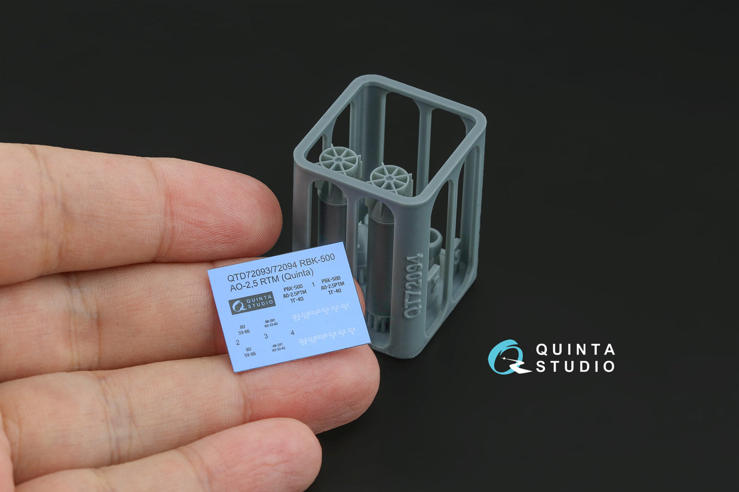 Quinta Studio QT72094 1:72 RBK-500 AO-2.5 RTM with Nose Cone Cluster Bombs