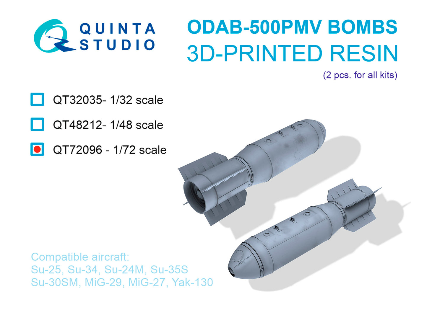 Quinta Studio QT72096 1:72 ODAB-500PMV Bombs