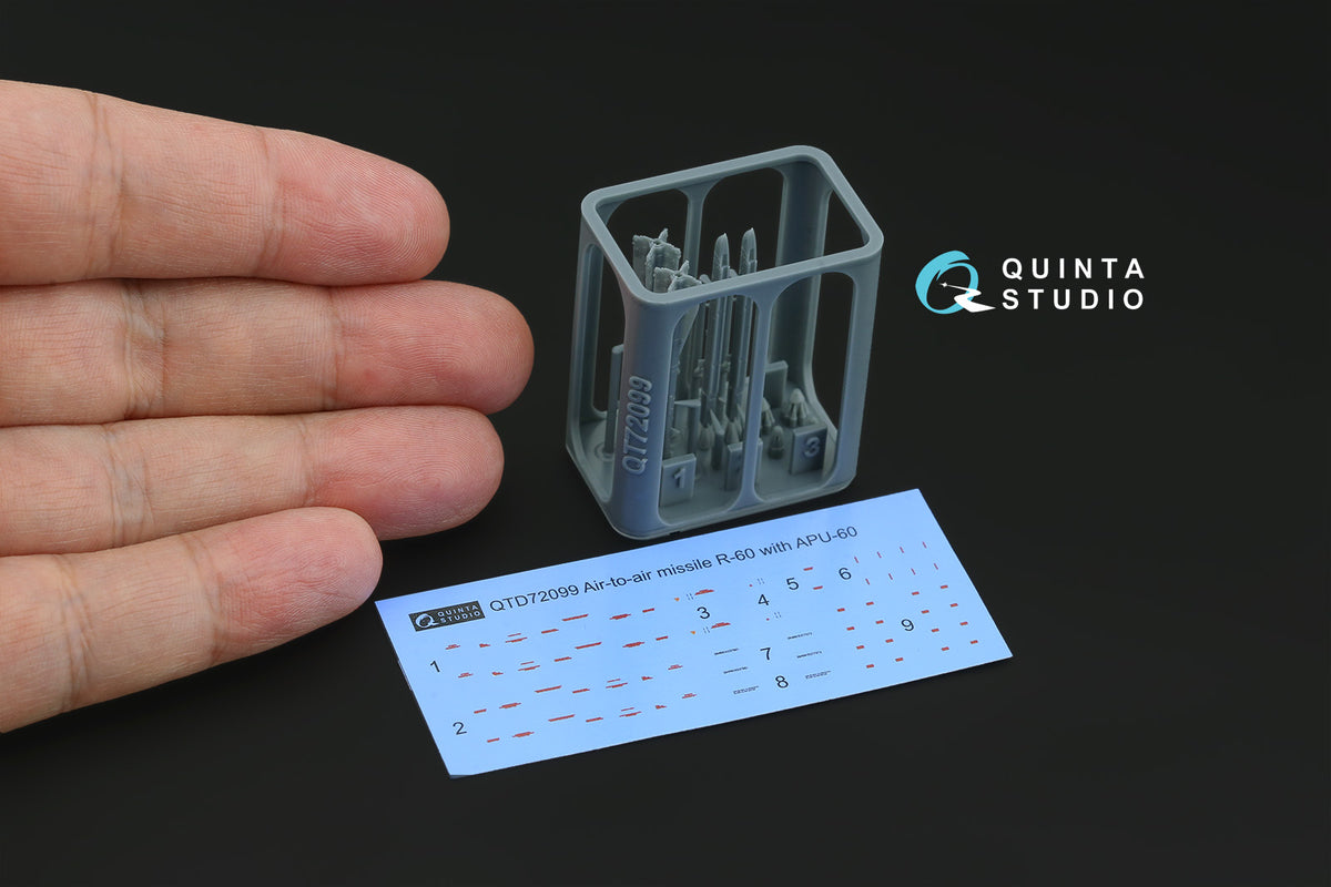 Quinta Studio QT72099 1:72 R-60 Air-to-air Missiles with APU-60 Launchers
