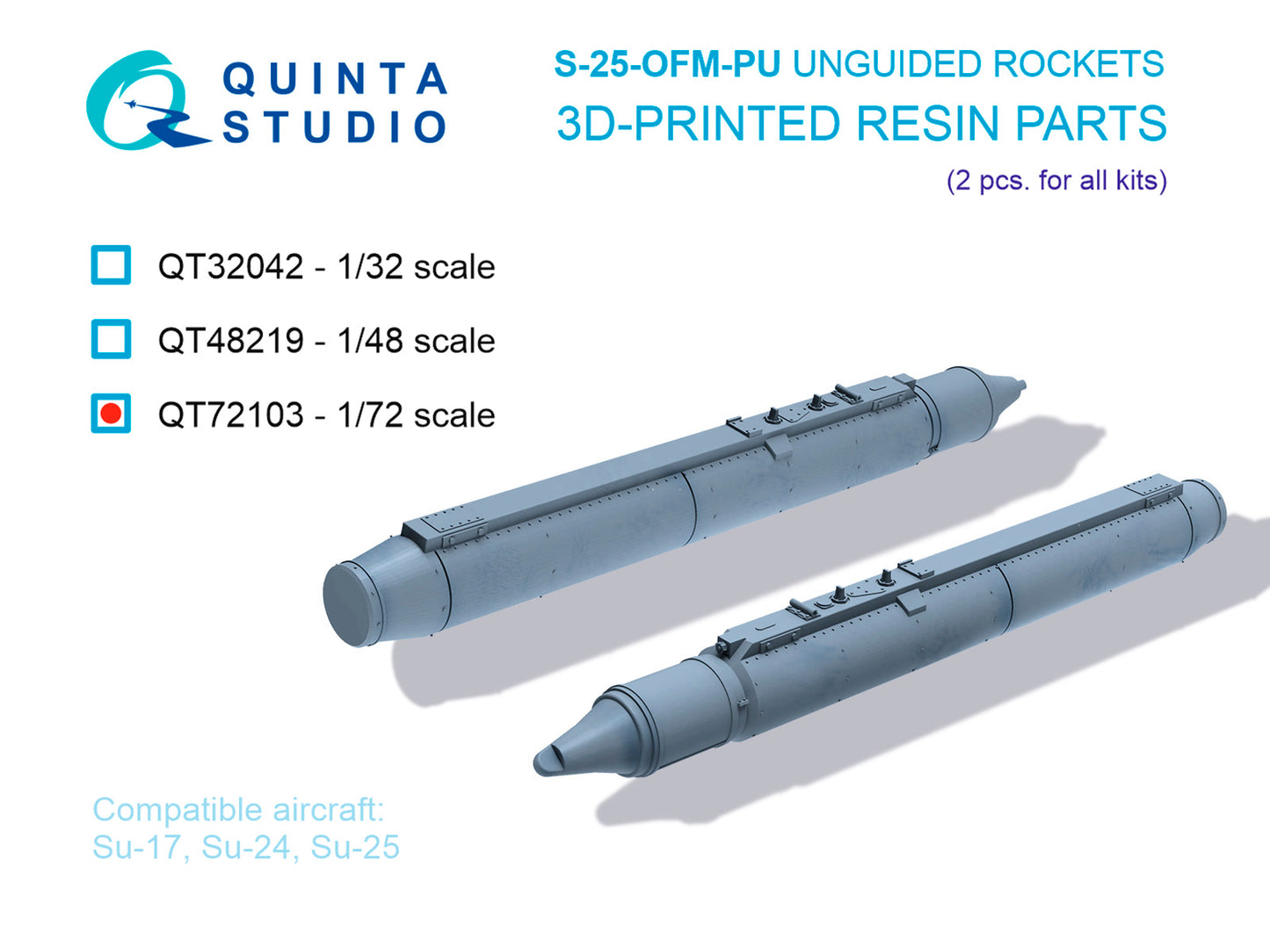 Quinta Studio QT72103 1:72 S-25-OFM-PU Unguided rockets
