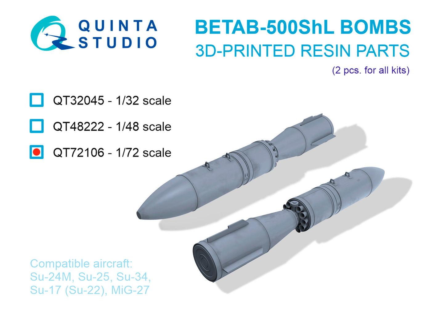 Quinta Studio QT72106 1:72 BETAB-500ShL Bombs