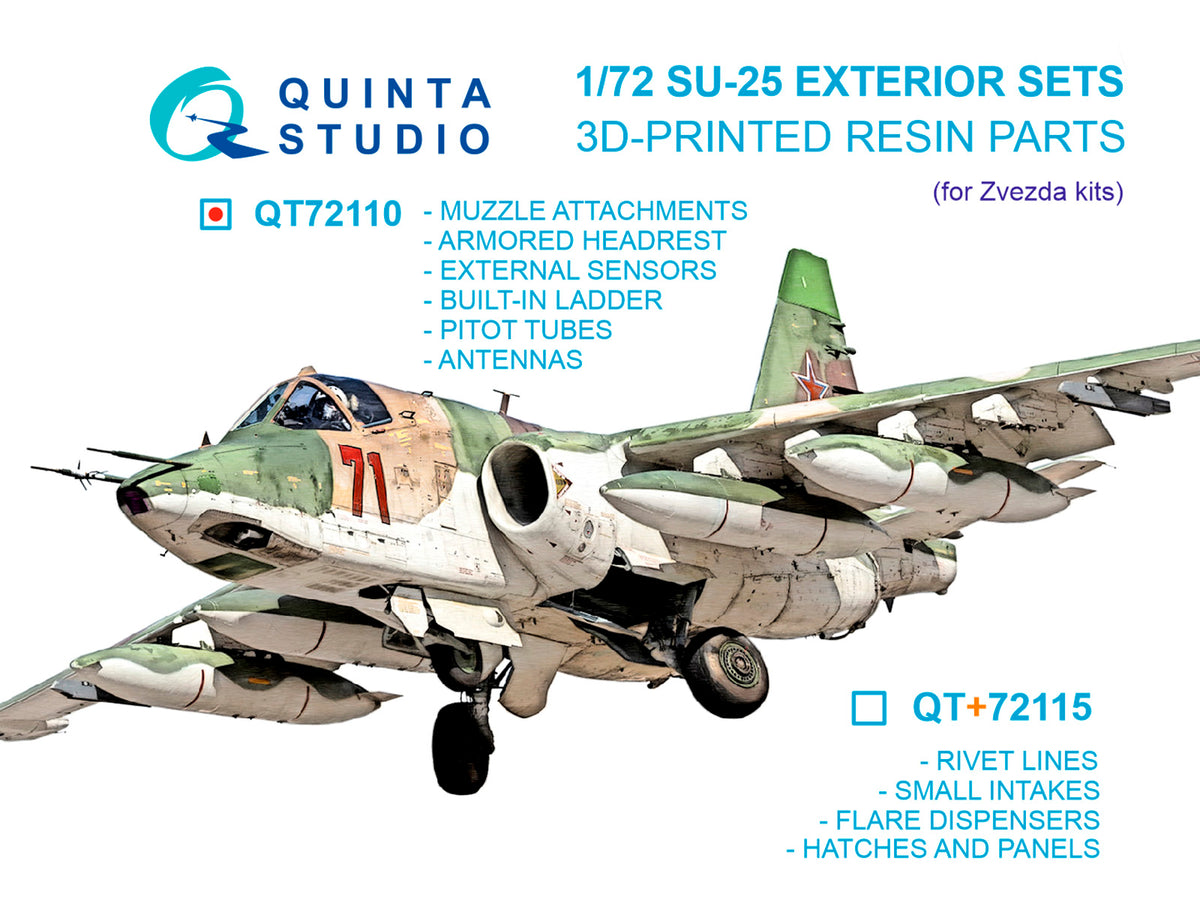 Quinta Studio QT72110 1:72 Sukhoi Su-25 Exterior Set Pt.1