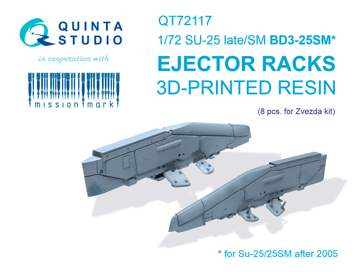 Quinta Studio QT72117 1:72 Sukhoi Su-25 late/SM BD3-25SM Ejector racks