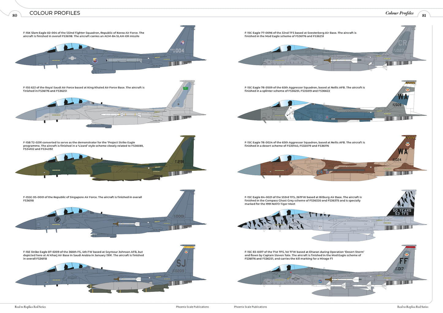 Phoenix Scale Publications R2RRED06 - The McDonnell F-15 Eagle US Airforce & International Versions by Andy Evans