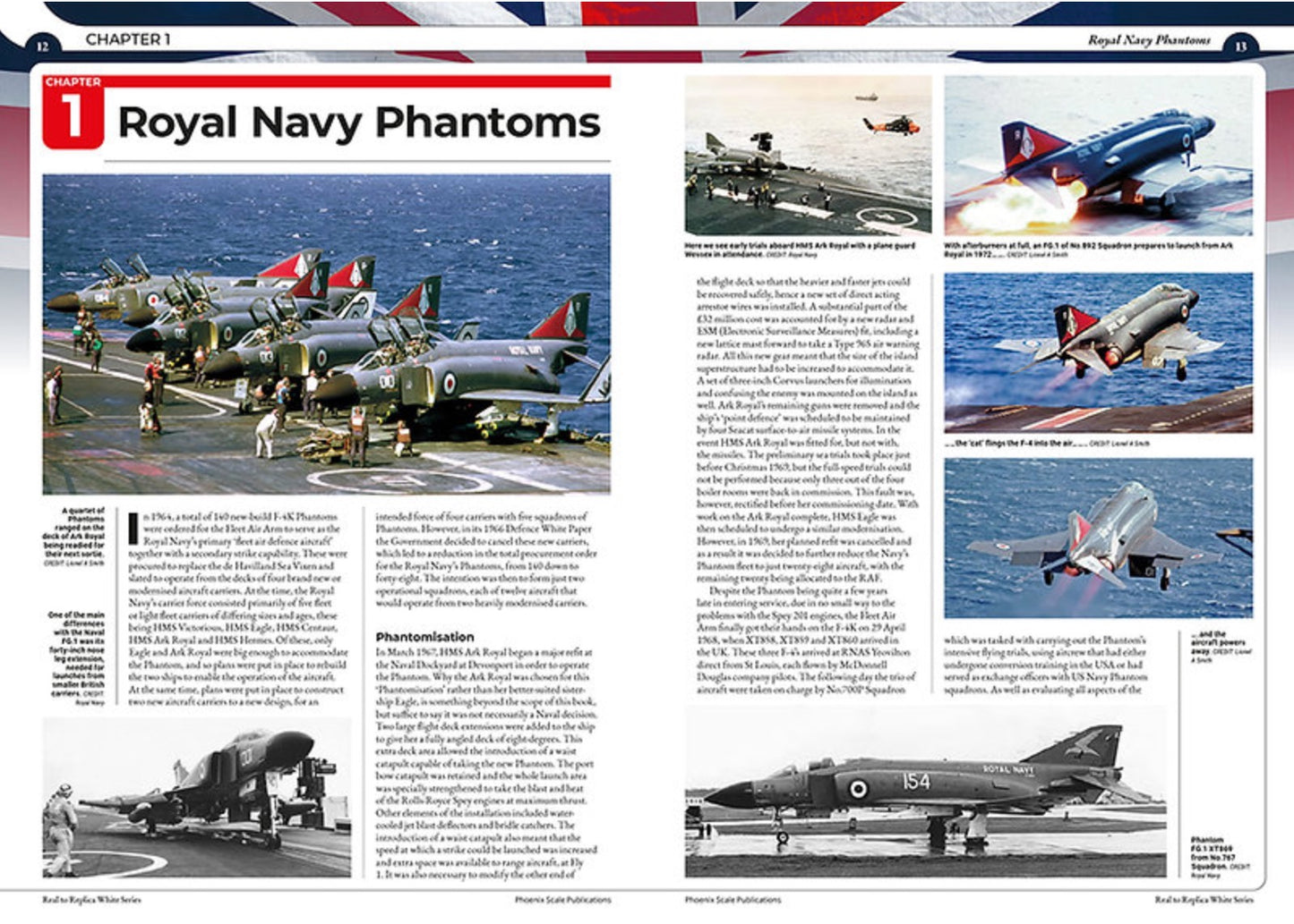Phoenix Scale Publications R2RWHITE05 - The McDonnell-Douglas Phantom (British Versions) FG.1, FGR.2 AND F-4J (UK) By Andy Evans