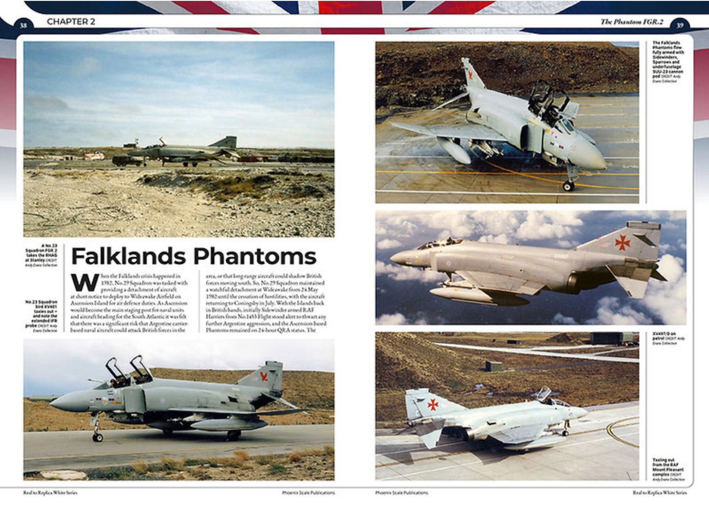 Phoenix Scale Publications R2RWHITE05 - The McDonnell-Douglas Phantom (British Versions) FG.1, FGR.2 AND F-4J (UK) By Andy Evans