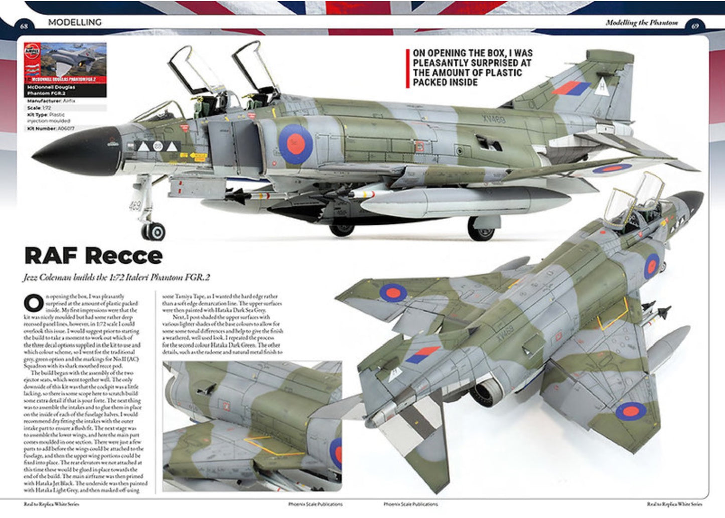 Phoenix Scale Publications R2RWHITE05 - The McDonnell-Douglas Phantom (British Versions) FG.1, FGR.2 AND F-4J (UK) By Andy Evans