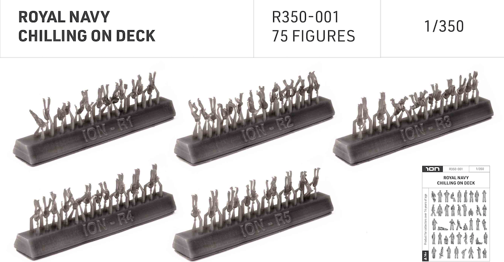 ION Model R350-001 1:350 Royal Navy Chilling on Deck (75 figures)